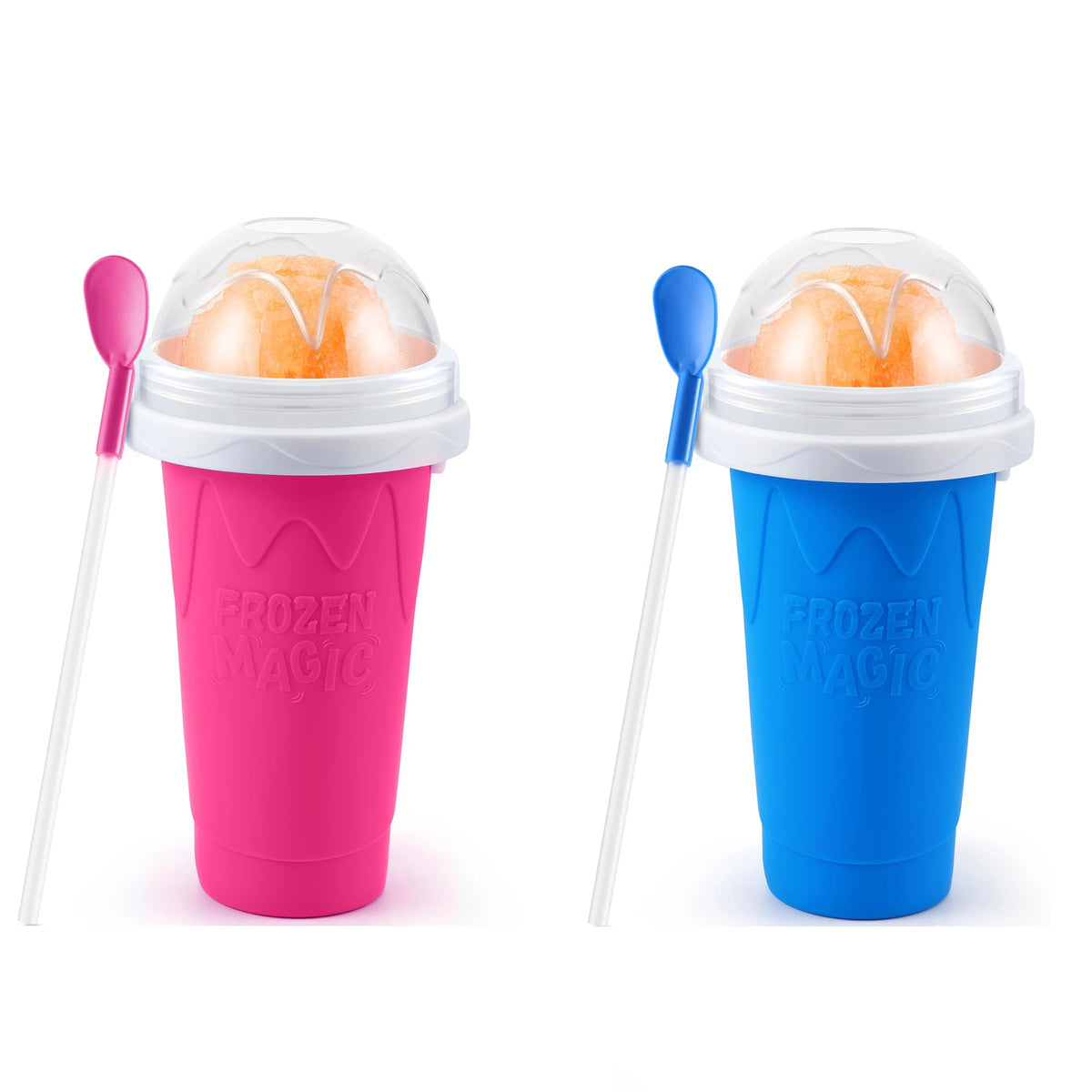 Magic Slushy Maker Cup – DIY Slushie & Smoothie Squeeze Cup with Straw