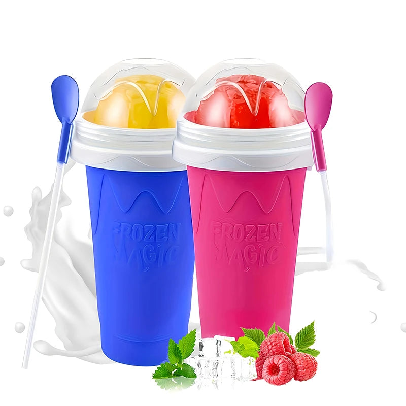 Magic Slushy Maker Cup – DIY Slushie & Smoothie Squeeze Cup with Straw