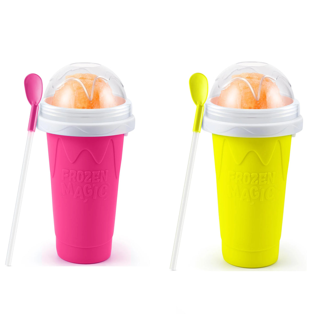 Magic Slushy Maker Cup – DIY Slushie & Smoothie Squeeze Cup with Straw