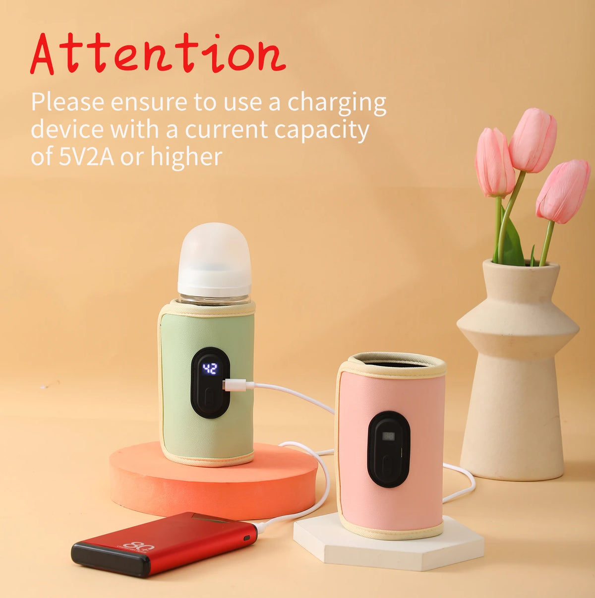 Portable Baby Bottle Warmer – USB Powered for Car & Travel
