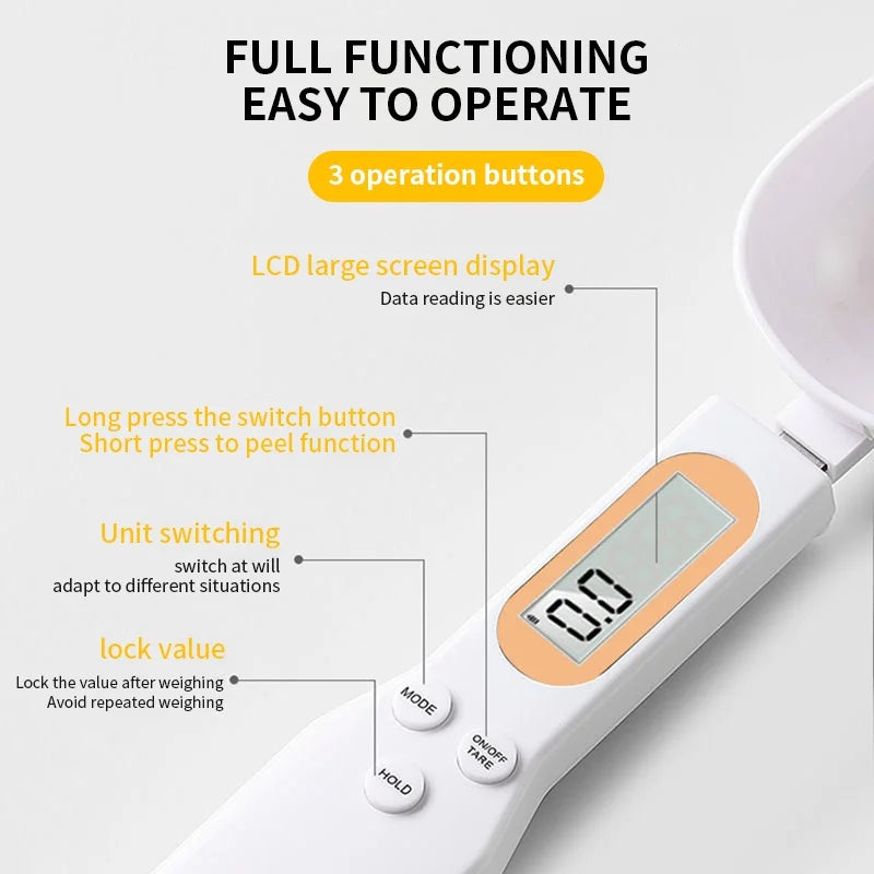 Digital Spoon Scale – Precision Kitchen Measuring Scale 0.1g–500g