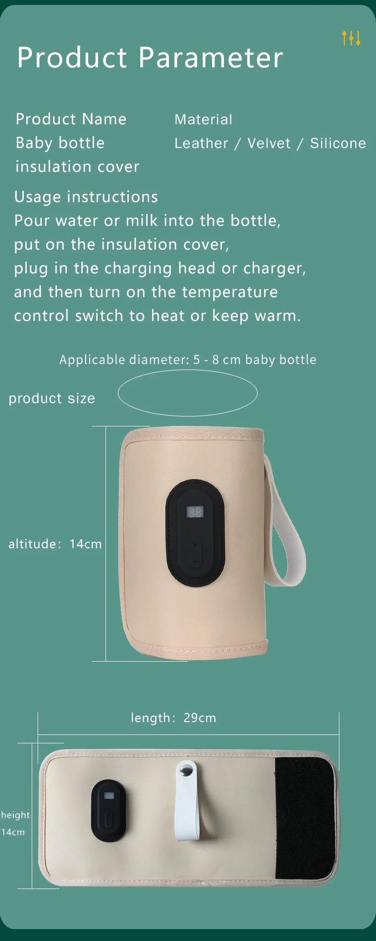 Portable Baby Bottle Warmer – USB Powered for Car & Travel