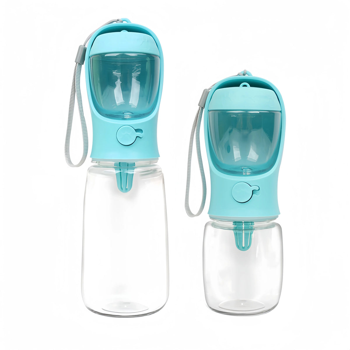 Portable Dog & Cat Water Bottle with Food Storage – Travel Feeder Bowl