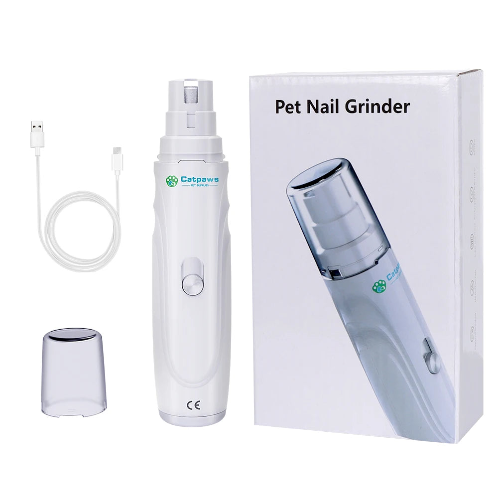Dog Nail Grinder – USB Rechargeable Quiet Electric Pet Nail Trimmer