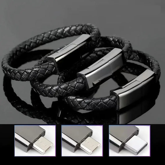 Charging Bracelet – Woven Wristband with Built-In Fast Charging Cable