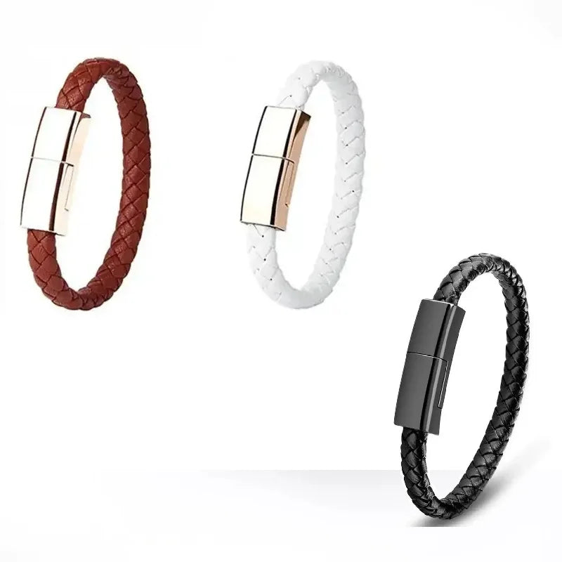 Charging Bracelet – Woven Wristband with Built-In Fast Charging Cable