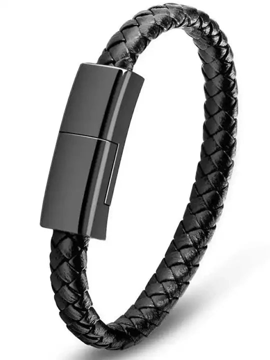 Charging Bracelet – Woven Wristband with Built-In Fast Charging Cable