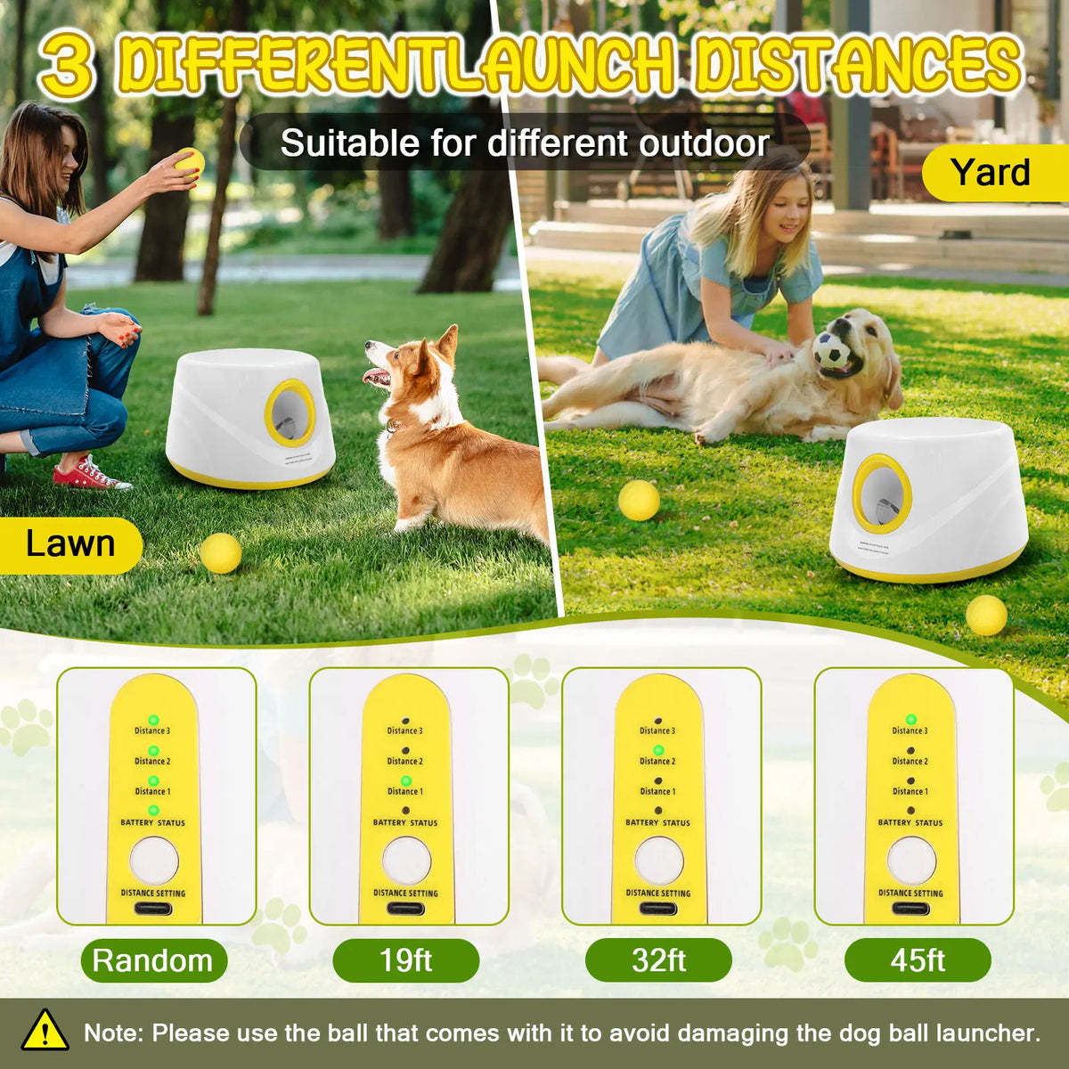 Automatic Dog Ball Launcher – Interactive Pet Toy with 5 ETPU Balls