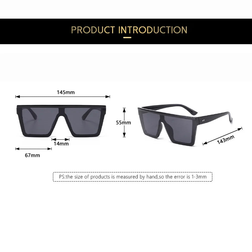 Square Gradient Sunglasses – Retro Fashion Eyewear for Men & Women