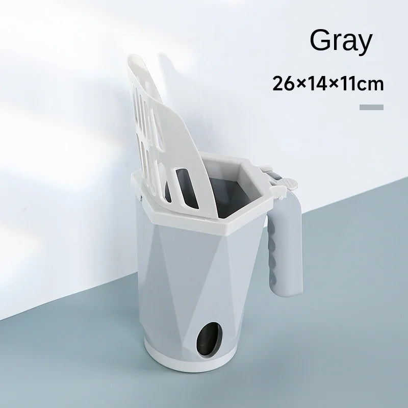 Cat Litter Scooper with Built-In Poop Bags – Large Capacity Self-Cleaning Shovel