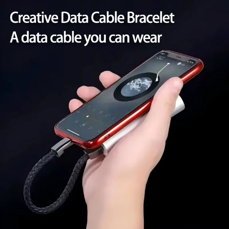 Charging Bracelet – Woven Wristband with Built-In Fast Charging Cable